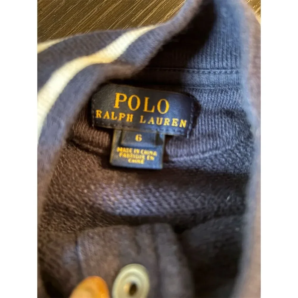 Polo Ralph Lauren Kids Varsity Jacket Blue Size 6‎  Snap Closure